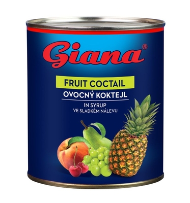 Cocktail de fructe în sirop 820g