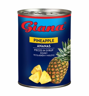 Ananas bucăţi in conserva, in sirop  580g