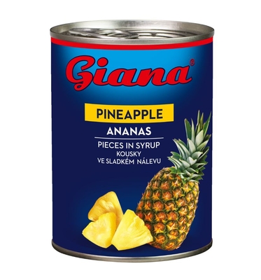 Ananas bucăţi in conserva, in sirop  580g