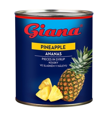 Ananas bucăţi in conserva, in sirop 850g